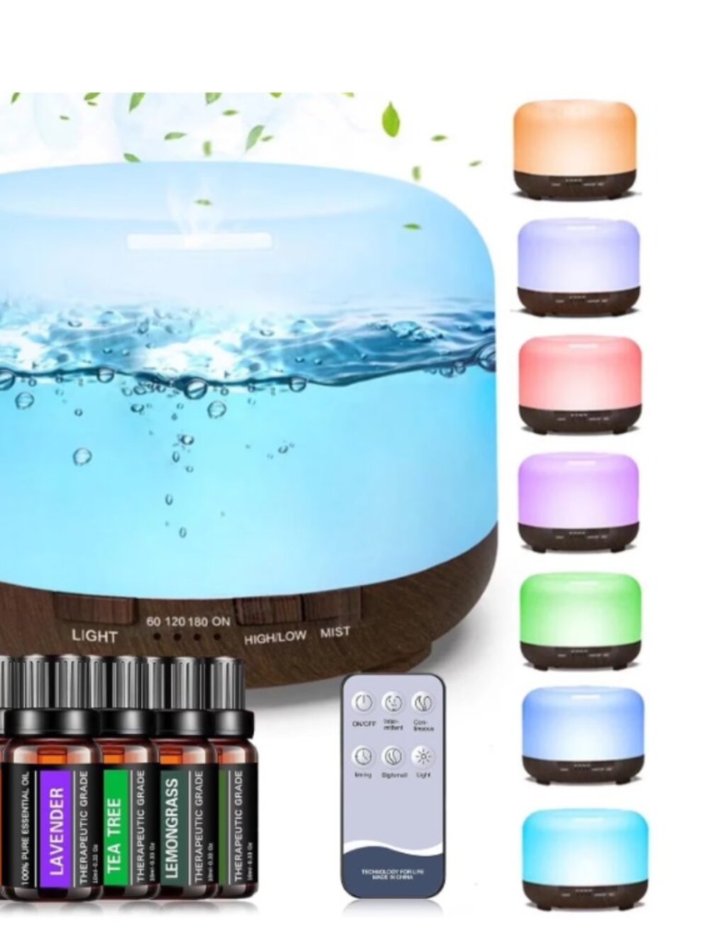 TWO ASAKUKI Essential Oil Diffuser's 500ml Aromatherapy Humidifier EUC - Picture 12 of 12
